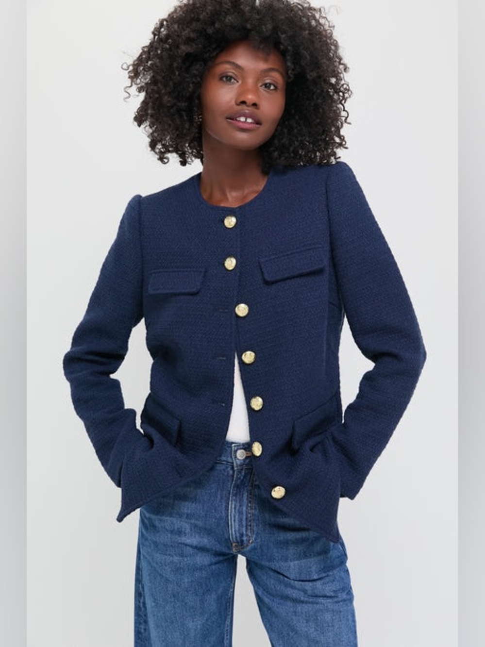 Tuckernuck Pomander Place Navy Tweed Jennings Jacket